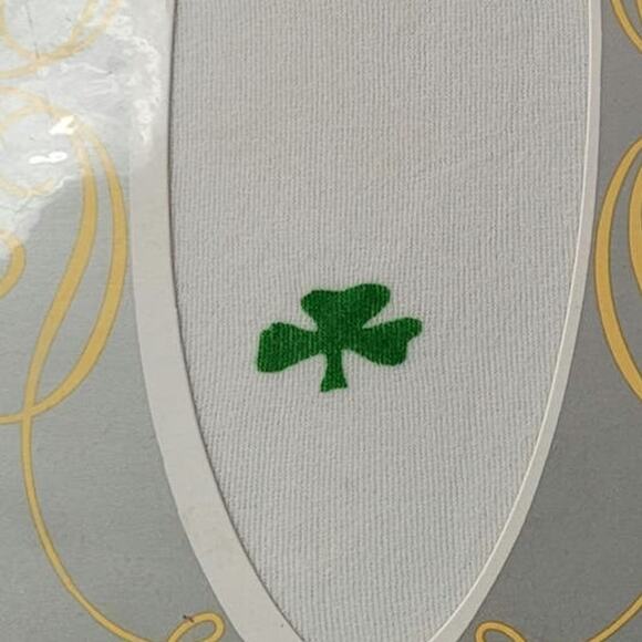 St Patrick's Day Shamrock Pantyhose White One size Hosiery K-188 - Picture 2 of 4